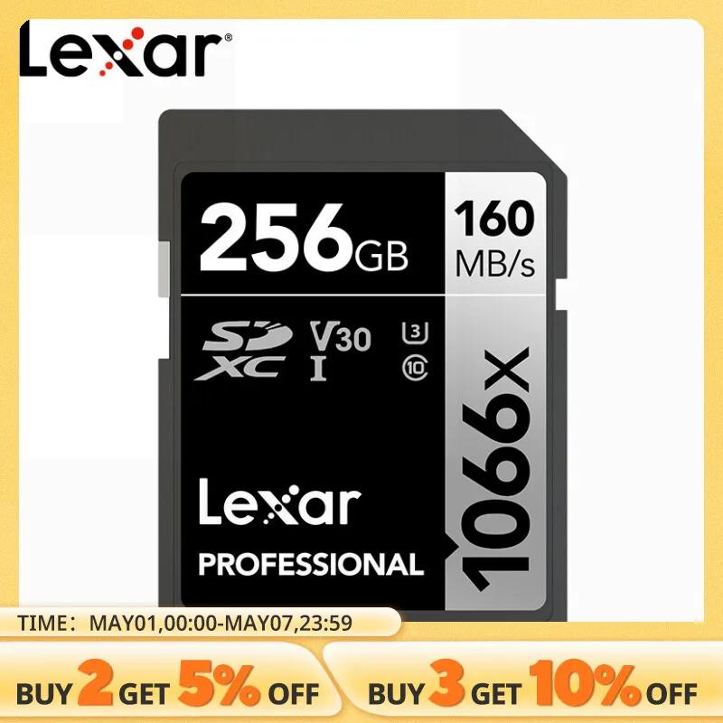 Lexar ī޶  SD ī,  160 MB/s, 64GB, 128GB, 256GB, SDXC UHS-I U3, 4K, V30 Ŭ 10 ÷ ޸ ī, 1066X